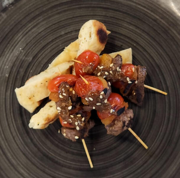 Soy Glazed Ostrich Skewers