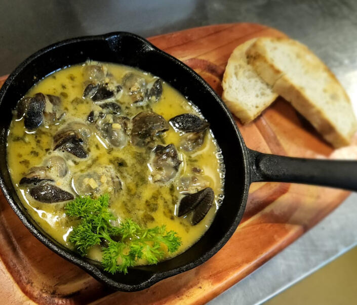 Snails Poached in Butter
