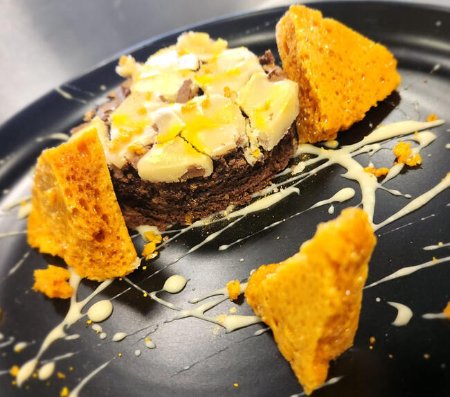 Honey Comb Chocolate Brownie