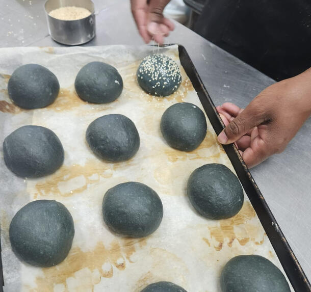 Charcoal Bread Rolls